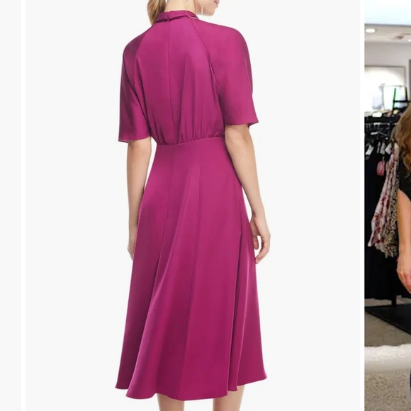 Diane Mock Neck Fit & Flare Midi Dress - Picture 2 of 10